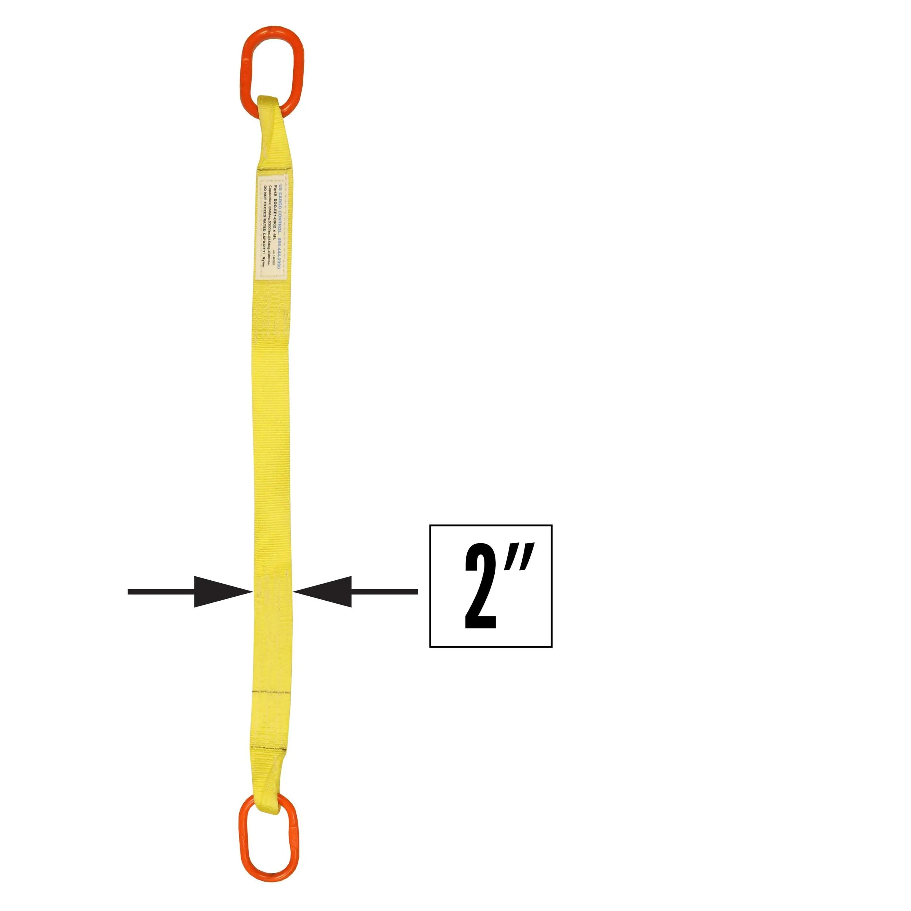 2"x4' (1 ply) Single Leg Nylon Sling w/ Master Link Both Ends