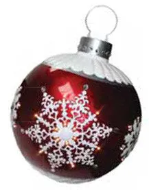 3' Red LED Lit Snowflake Ornament