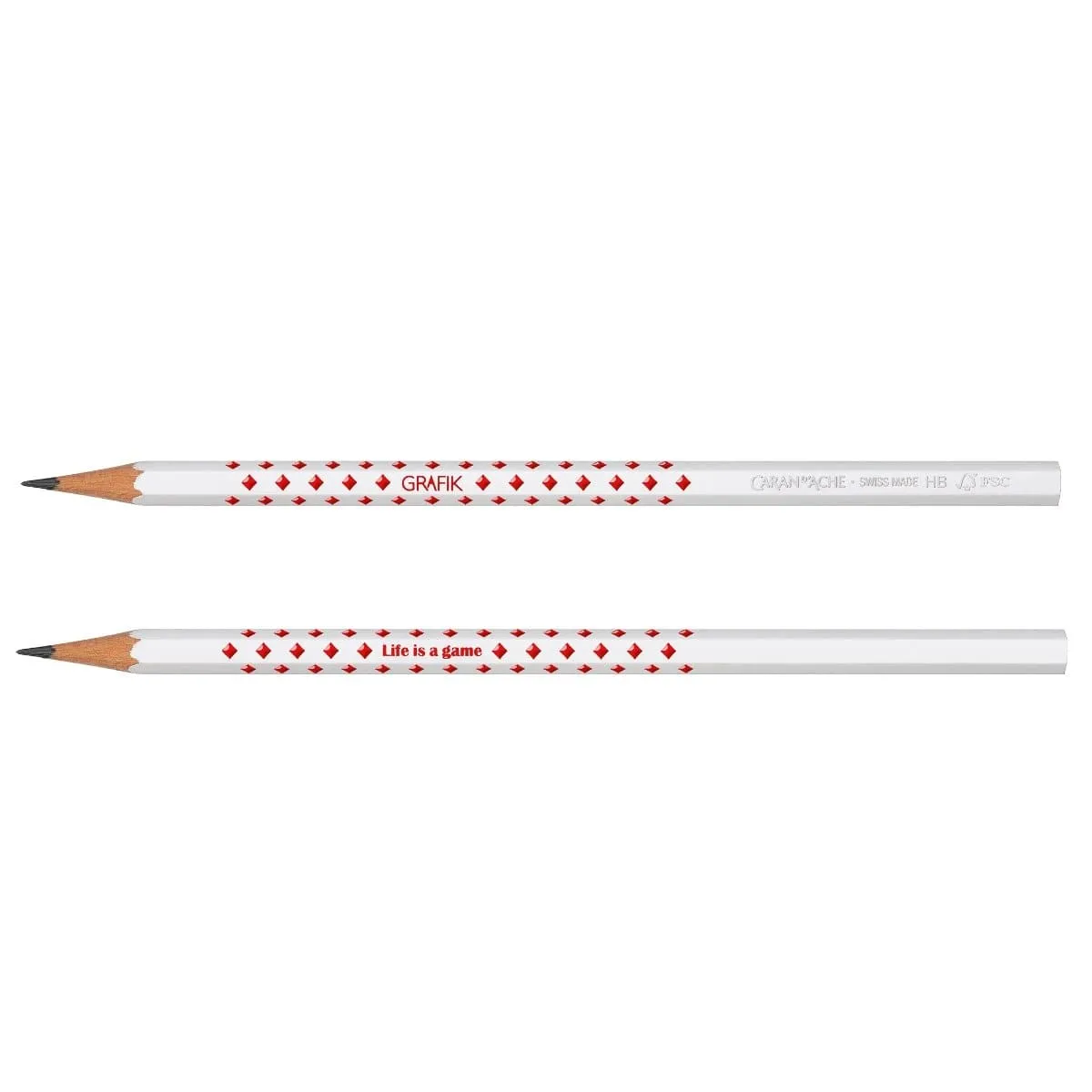 CARAN d'ACHE Graphite pencil 'CARD DIAMOND' HB, White
