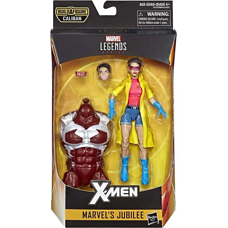Marvel Legends Series 6-inch Collectible Action Figure Marvel's Jubilee Toy (X-Men Collection) with Marvel's Caliban Build-a-Figure Part
