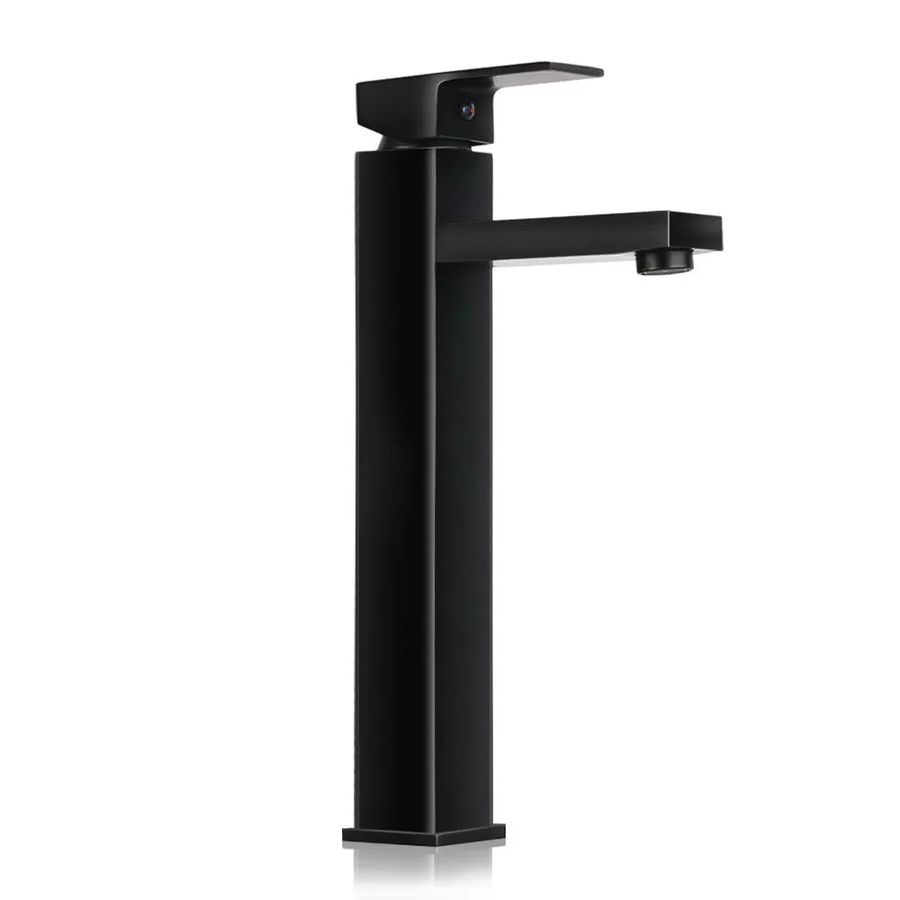 Matte Black Bathroom Basin Mixer Tap - Durable Brass - Cefito