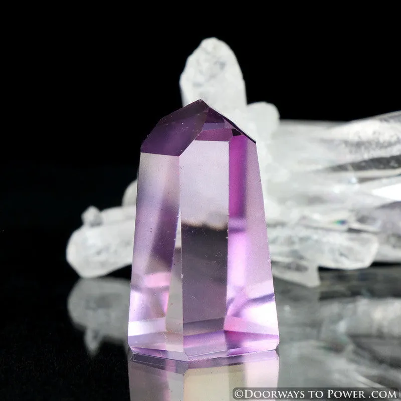 Raspberry Rose Aura Quartz Crystal Point 'Adoration'