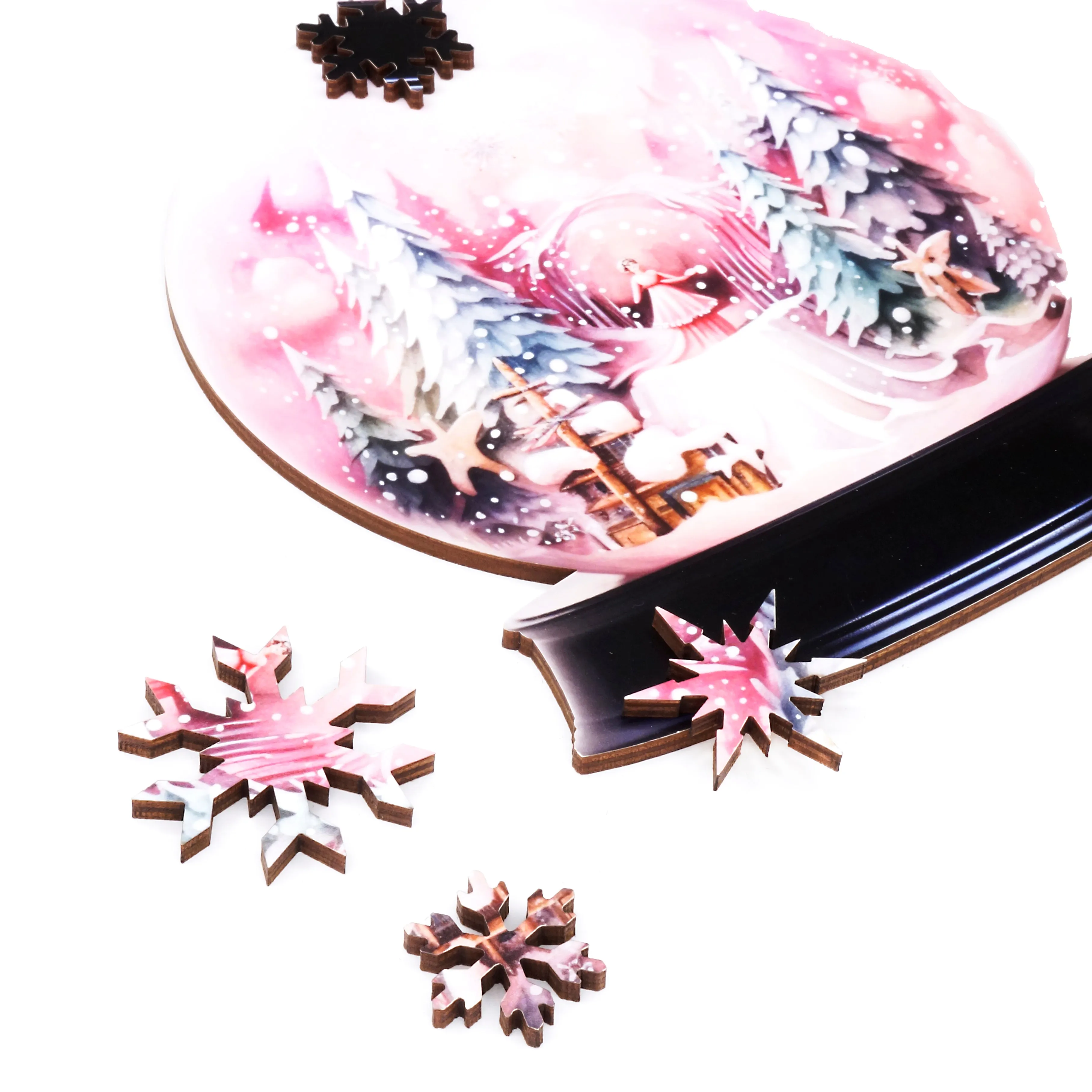 Snow Daydreams (79 Piece Shaped Mini Wooden Jigsaw Puzzle)