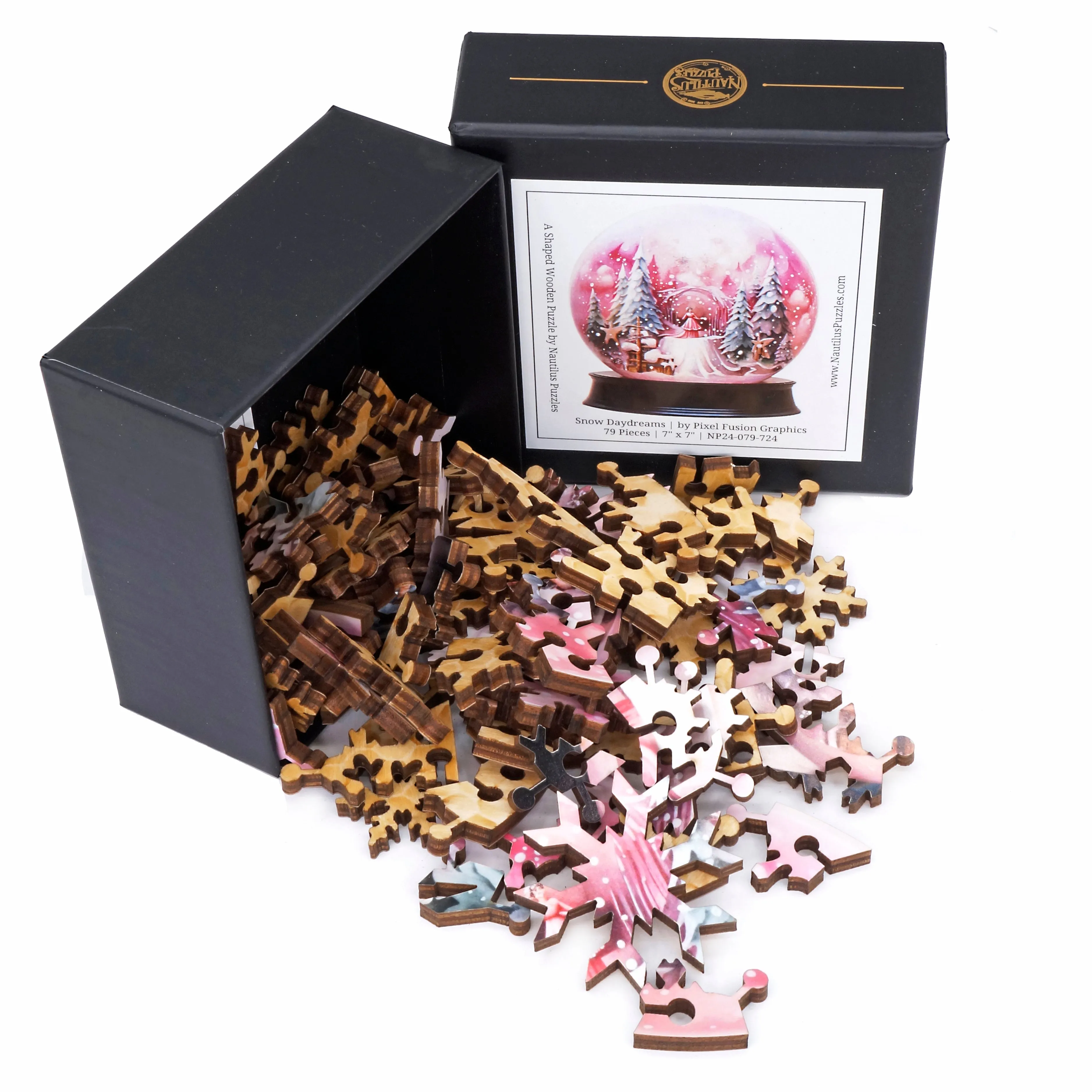 Snow Daydreams (79 Piece Shaped Mini Wooden Jigsaw Puzzle)