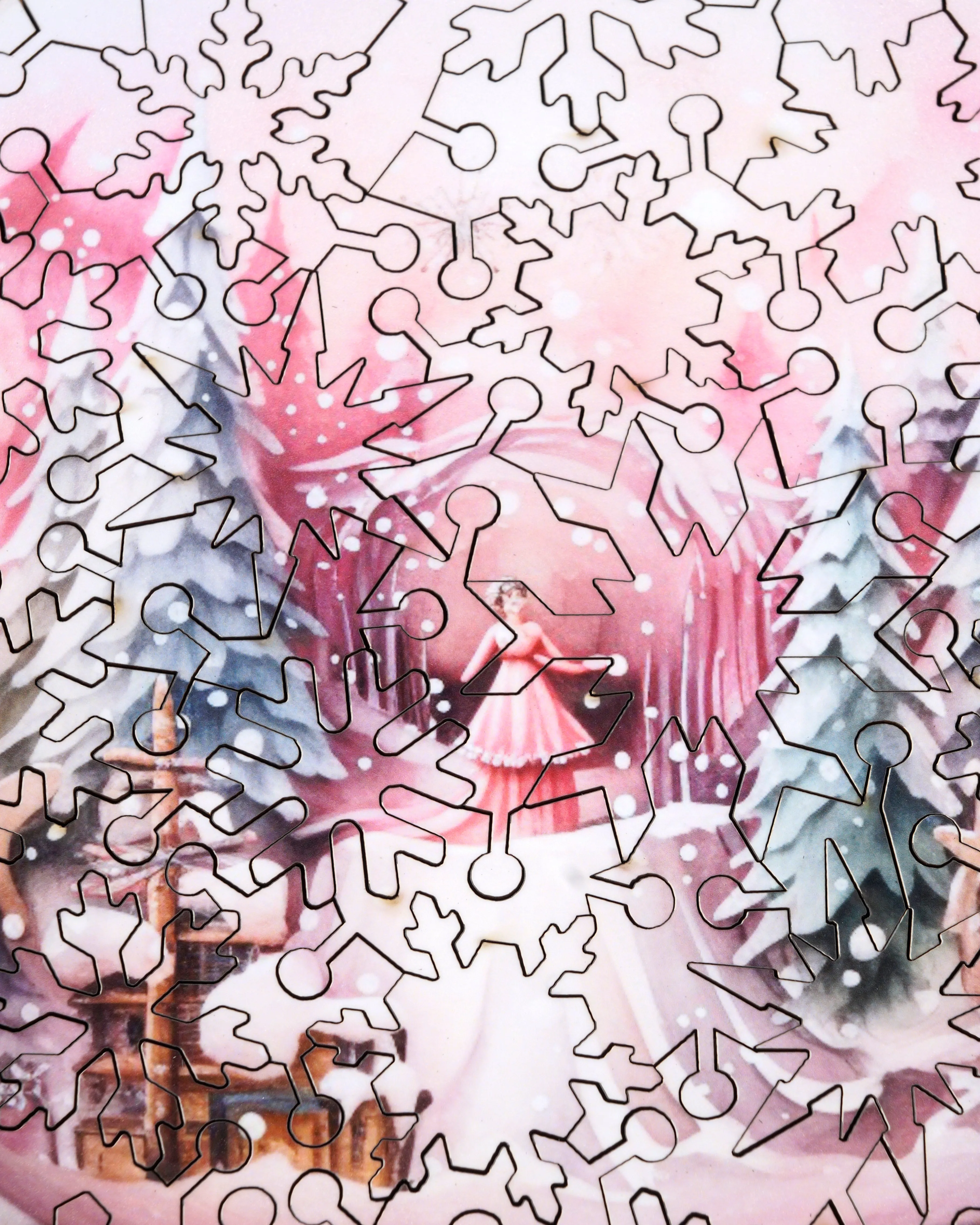 Snow Daydreams (79 Piece Shaped Mini Wooden Jigsaw Puzzle)